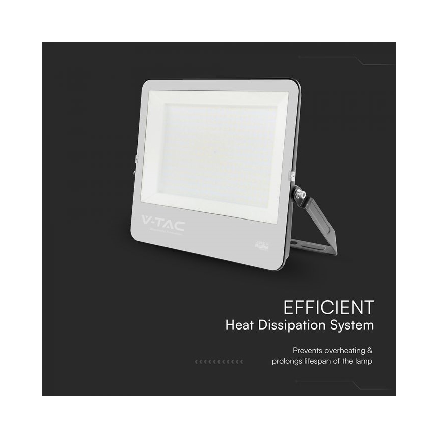 LED-Strahler LED/300W/230V 4000K IP65 schwarz