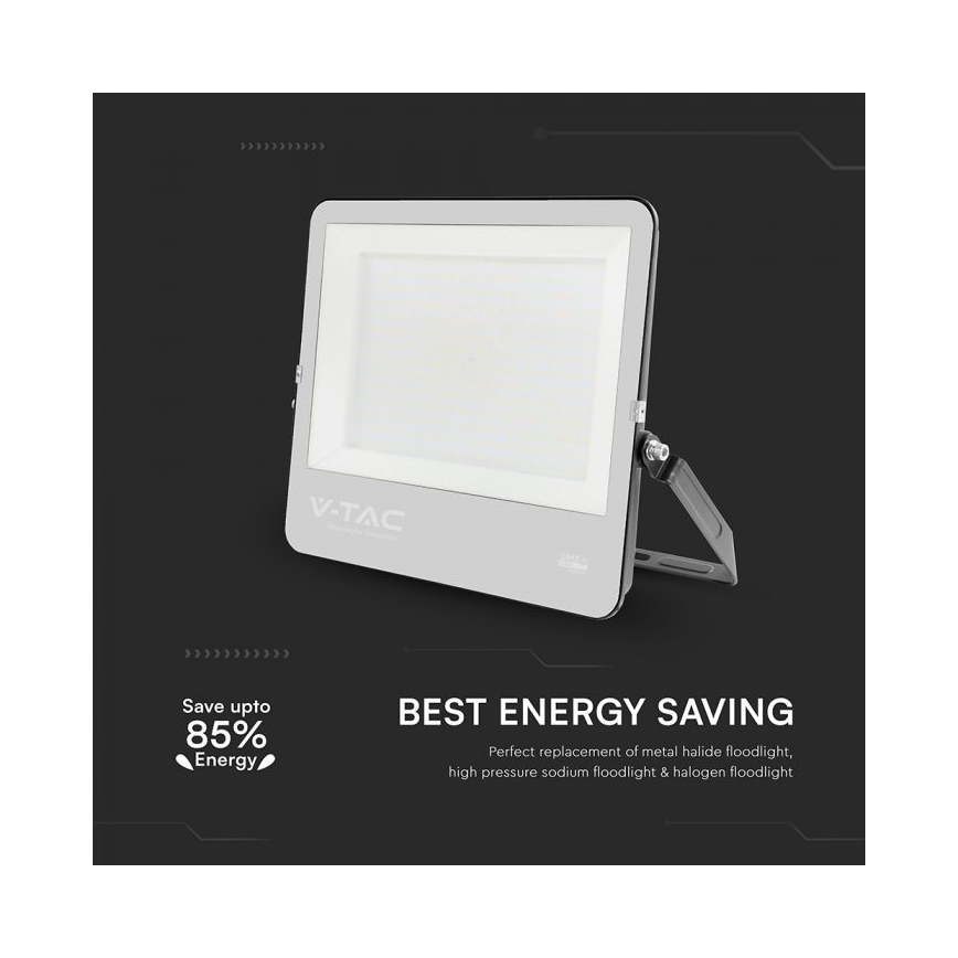 LED-Strahler LED/300W/230V 4000K IP65 schwarz