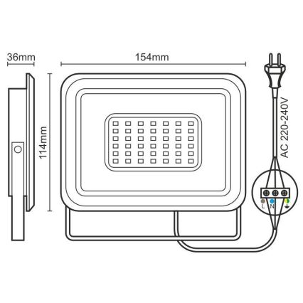 LED-Strahler LED/30W/230V 4000K IP65