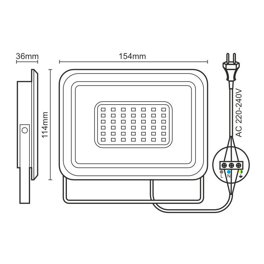 LED-Strahler LED/30W/230V 4000K IP65