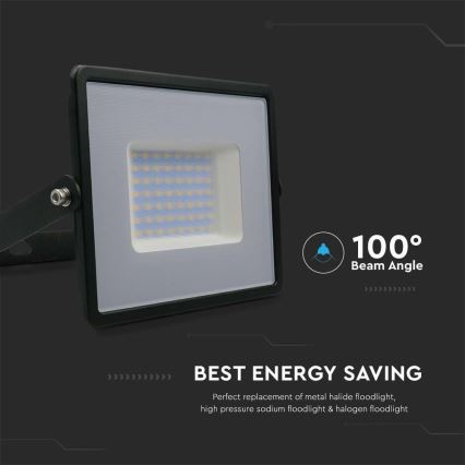 LED-Strahler LED/50W/230V 4000K IP65 schwarz