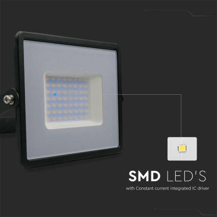 LED-Strahler LED/50W/230V 4000K IP65 schwarz