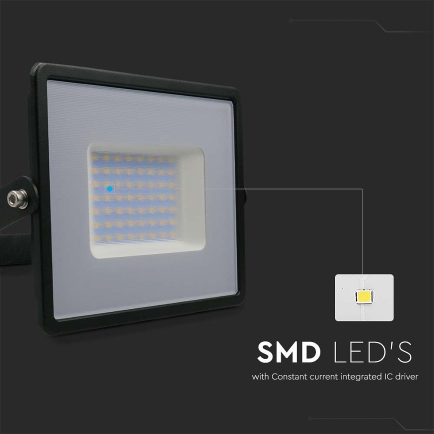 LED-Strahler LED/50W/230V 4000K IP65 schwarz