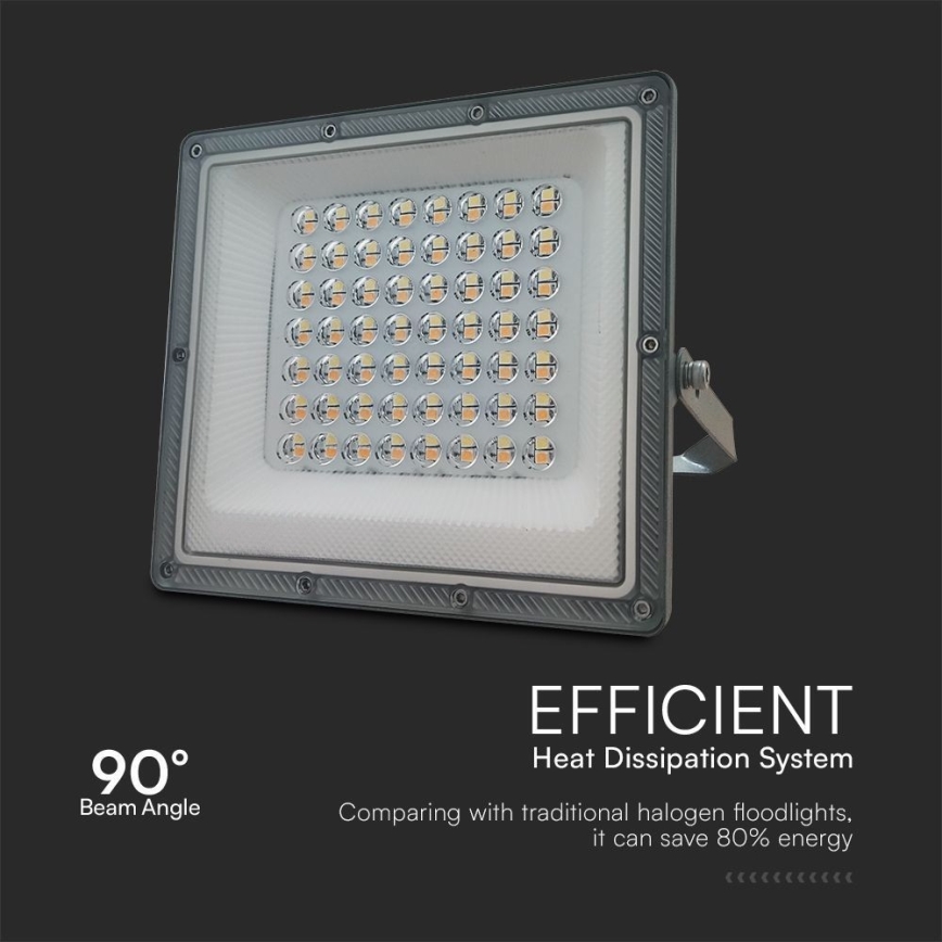 LED-Strahler LED/50W/230V IP65 3000/4000/6500K grau