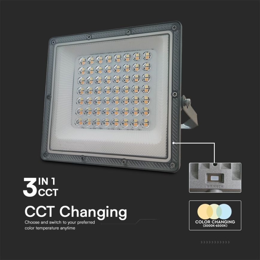 LED-Strahler LED/50W/230V IP65 3000/4000/6500K grau