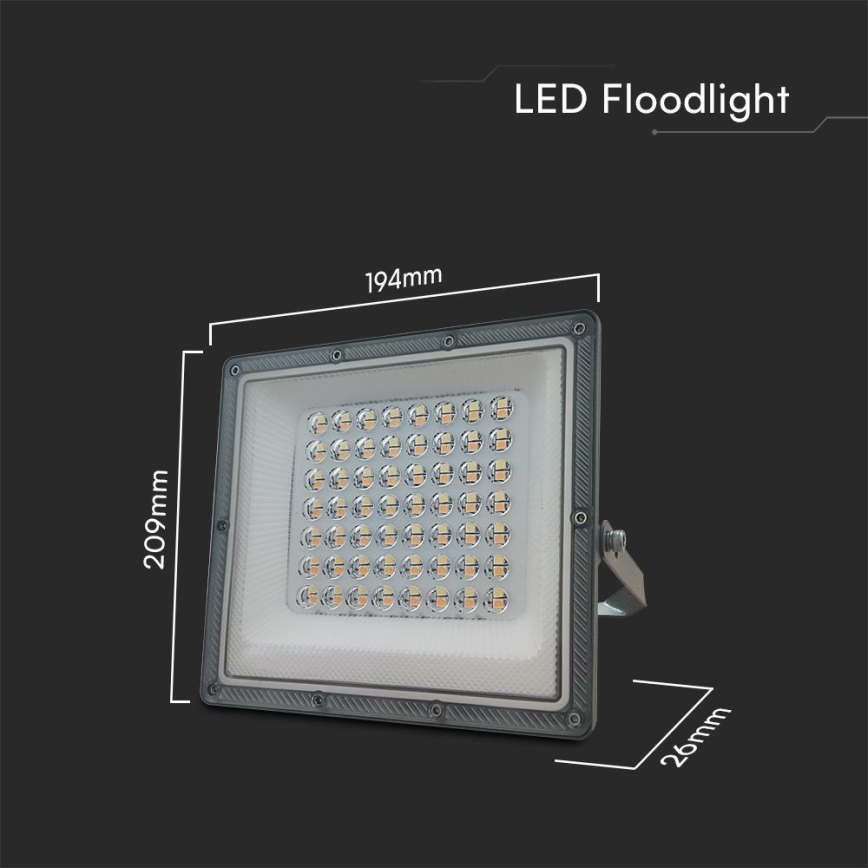 LED-Strahler LED/50W/230V IP65 3000/4000/6500K grau