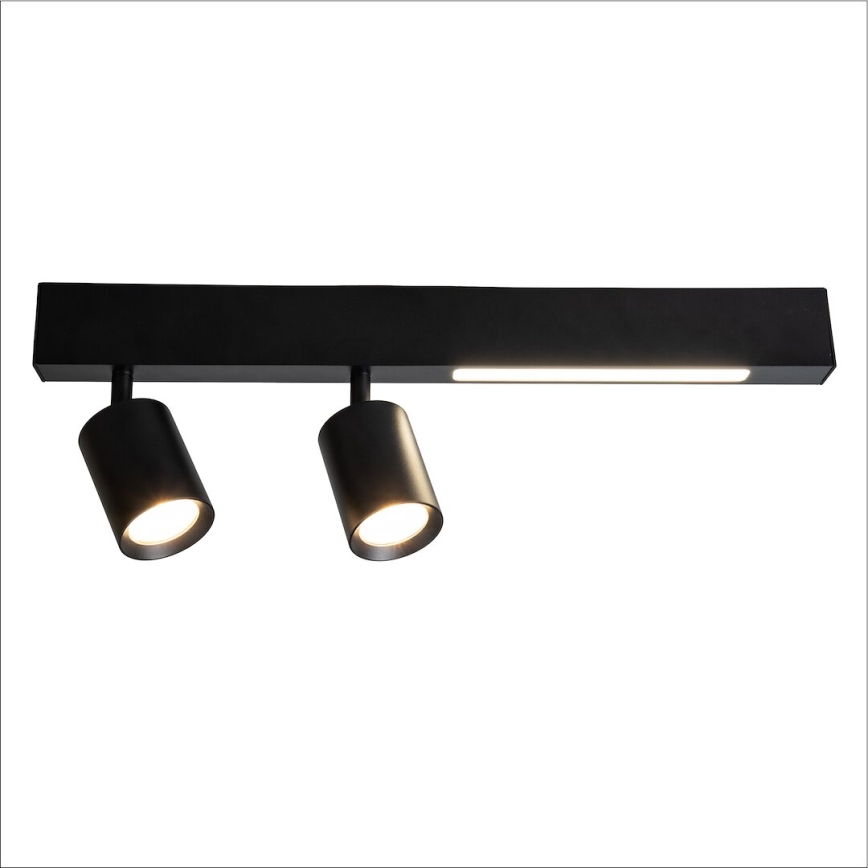 LED-Strahler MAGNET LED/5W/230V + 2xGU10/60W 3000/4000K schwarz