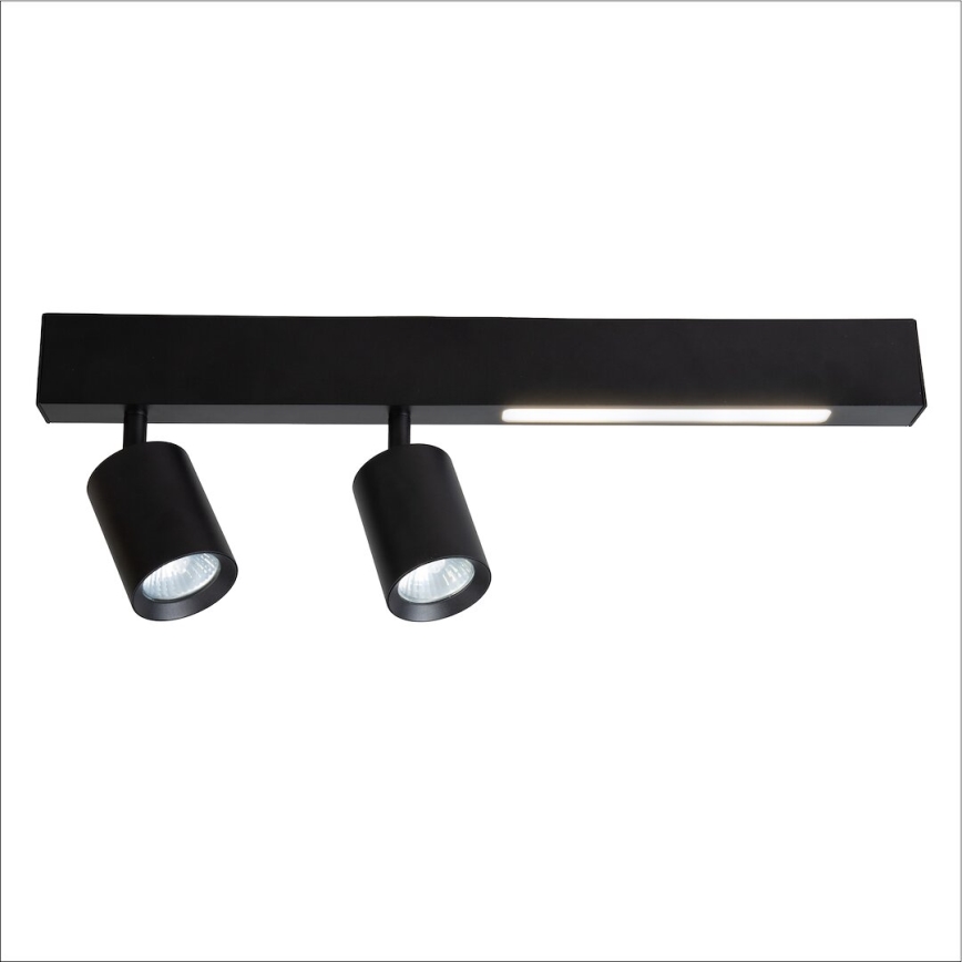 LED-Strahler MAGNET LED/5W/230V + 2xGU10/60W 3000/4000K schwarz