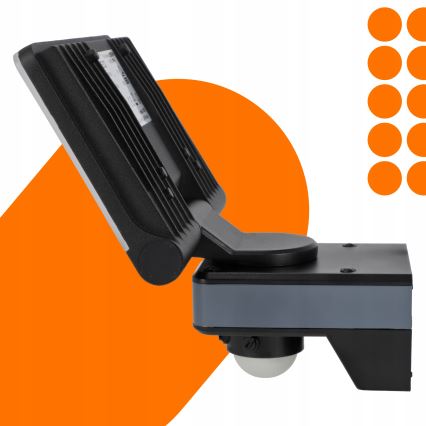 LED-Strahler mit Bewegungs- und Dämmerungssensor LED/44W/230V 4200K IP54 schwarz