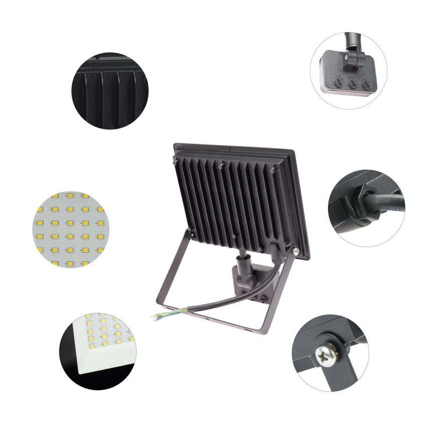 LED-Strahler mit Bewegungsmelder NOCTIS LUX 3 LED/50W/230V 3000K IP44 schwarz