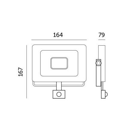 LED-Strahler mit Sensor LED/30W/230V 6500K IP44