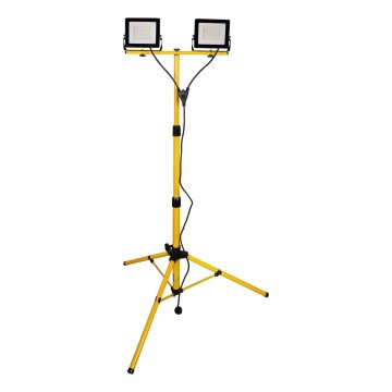 LED-Strahler mit Stativ 2xLED/30W/230V 6500K IP65 gelb