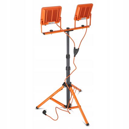 LED-Strahler mit Stativ 2xLED/50W/230V 4500K IP65 orange