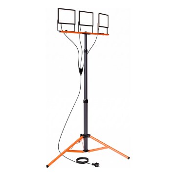 LED-Strahler mit Stativ 3xLED/100W/230V 4500K IP65 schwarz/orange