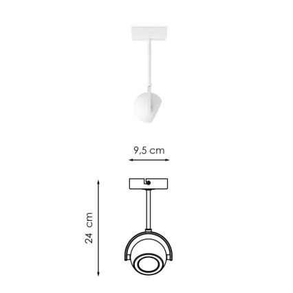 LED Strahler NOP 1xGU10/5,8W/230V weiß, dimmbar