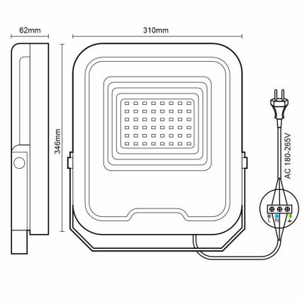 LED-Strahler PROFI LED/200W/180-265V 5000K IP65