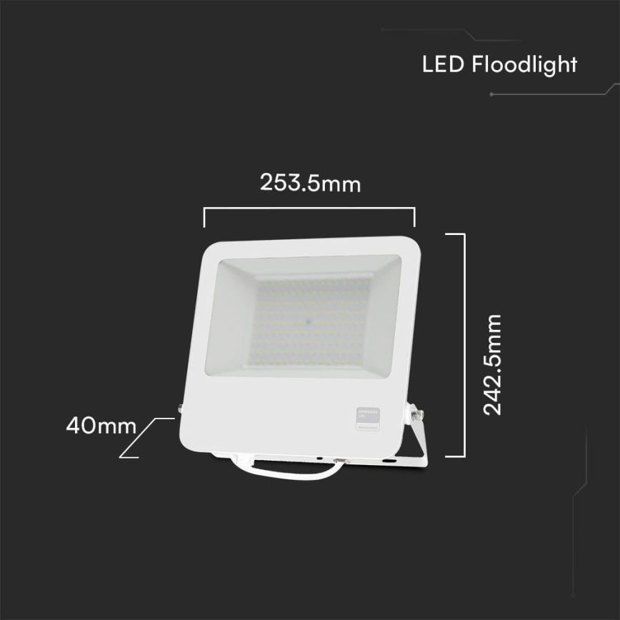 LED-Strahler SAMSUNG CHIP LED/100W/230V 6400K IP65 weiß