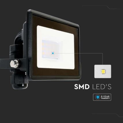 LED-Strahler mit Direktanschluss SAMSUNG CHIP LED/10W/230V IP65 6500K schwarz