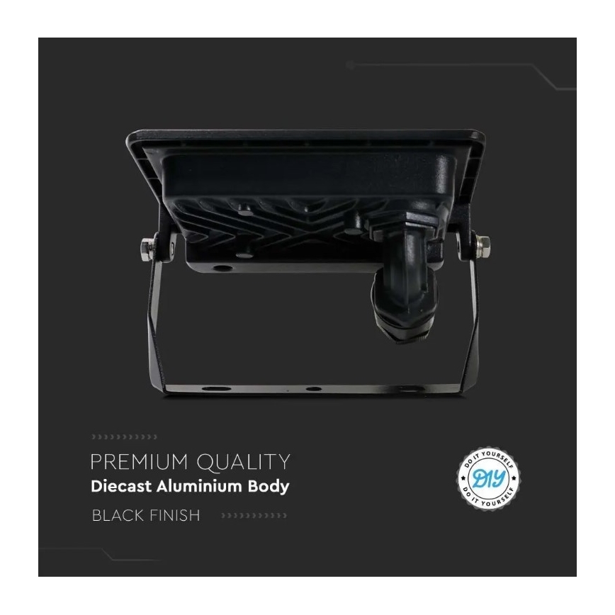 LED-Strahler mit Direktanschluss SAMSUNG CHIP LED/10W/230V IP65 6500K schwarz