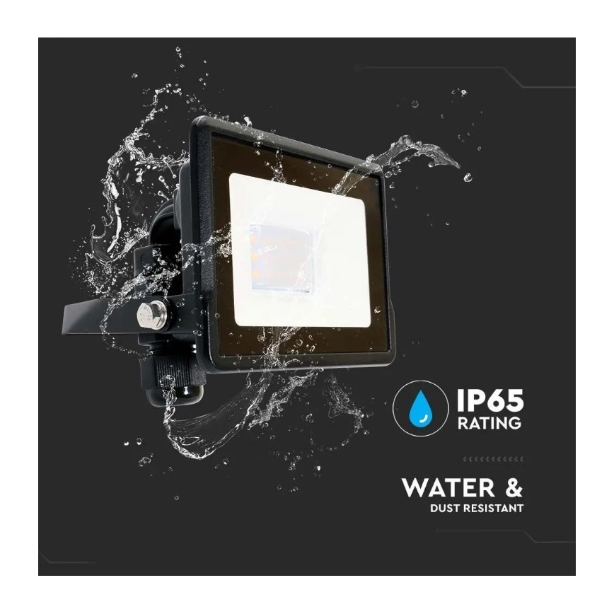 LED-Strahler mit Direktanschluss SAMSUNG CHIP LED/10W/230V IP65 6500K schwarz