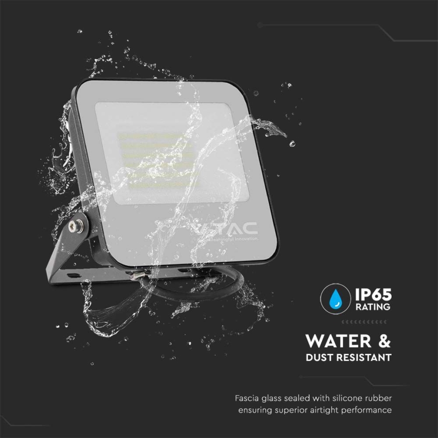 LED-Strahler SAMSUNG CHIP LED/50W/230V 6500K IP65 schwarz