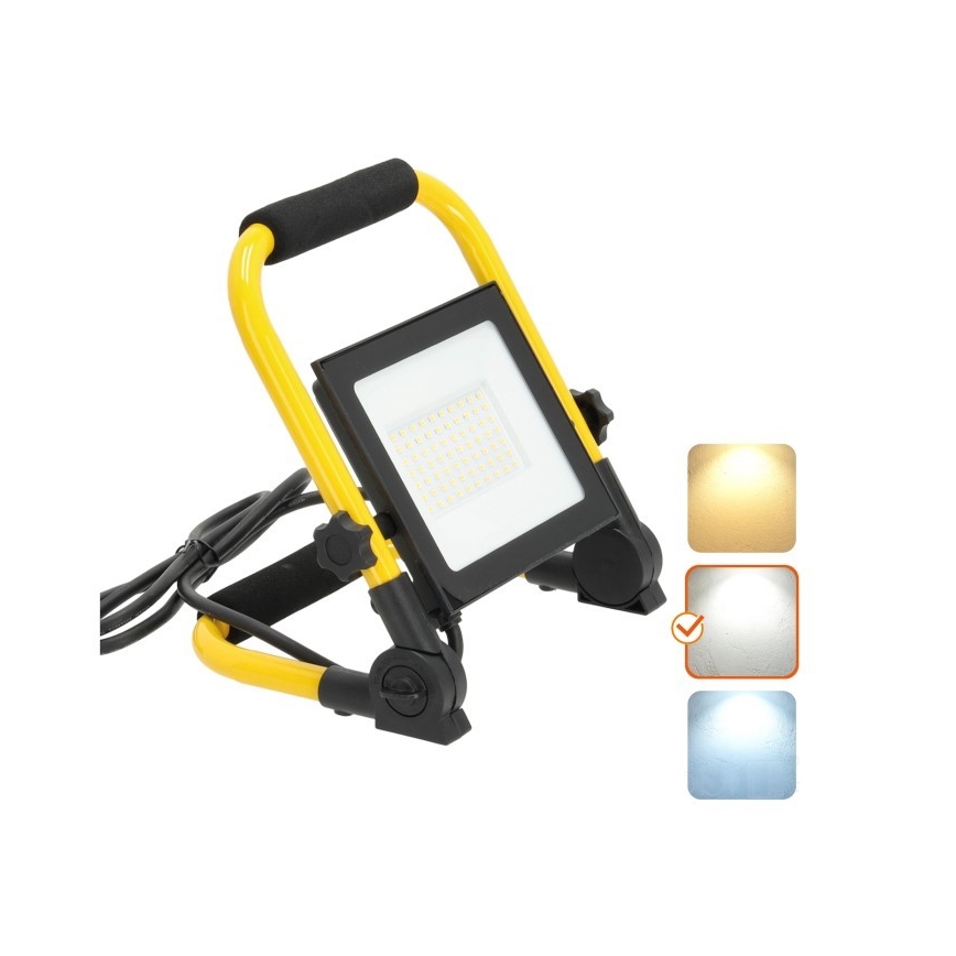 LED-Strahler TIGRA LED/50W/4000K IP54 schwarz/gelb