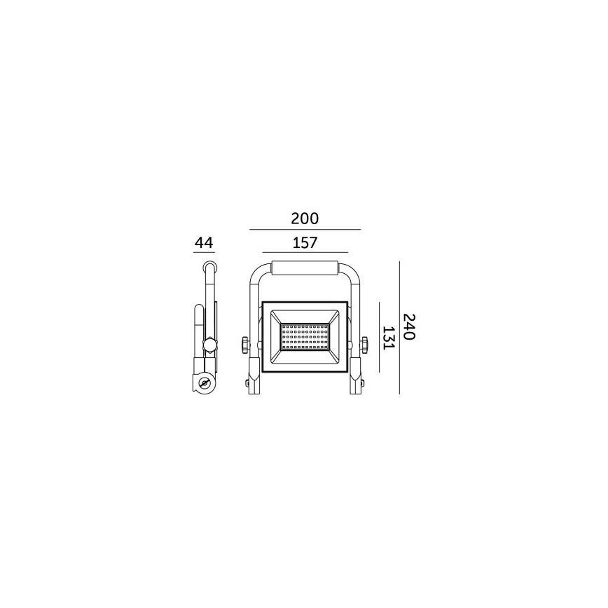 LED-Strahler TIGRA LED/50W/4000K IP54 schwarz/gelb