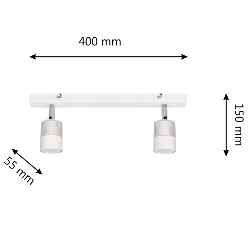 LED-Strahler TUBSSON 2xGU10/4,8W/230V weiß/glänzendes Chrom