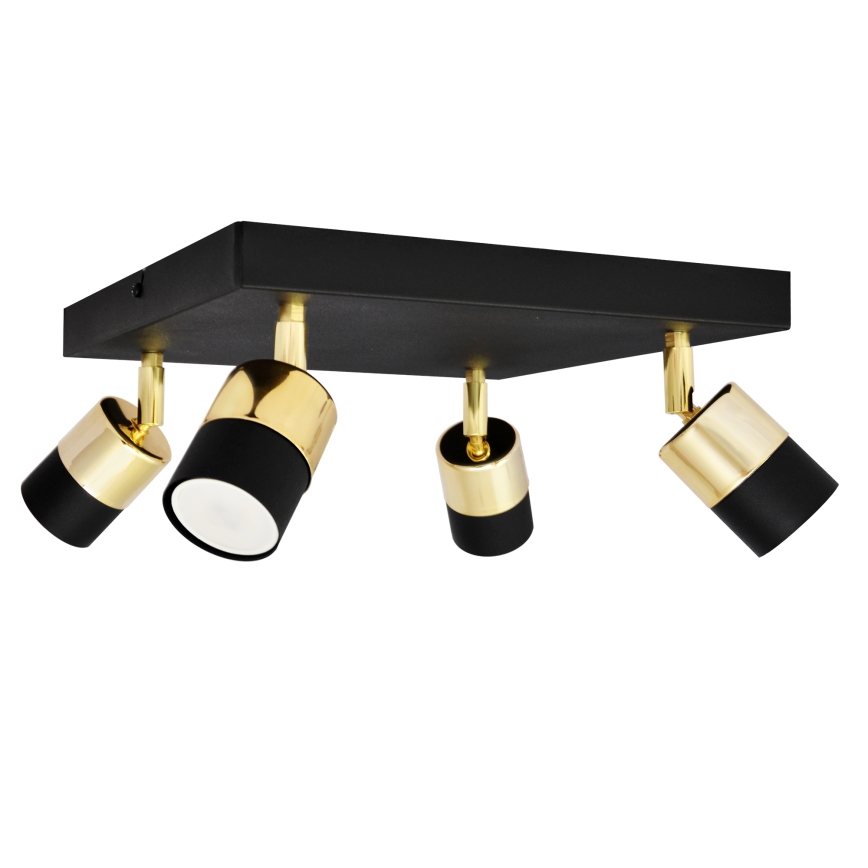 LED-Strahler TUBSSON 4xGU10/4,8W/230V schwarz/golden