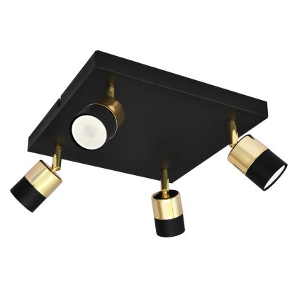 LED-Strahler TUBSSON 4xGU10/4,8W/230V schwarz/golden