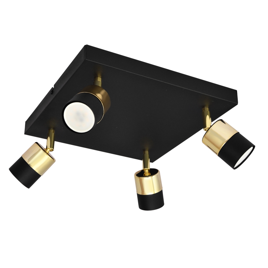 LED-Strahler TUBSSON 4xGU10/4,8W/230V schwarz/golden