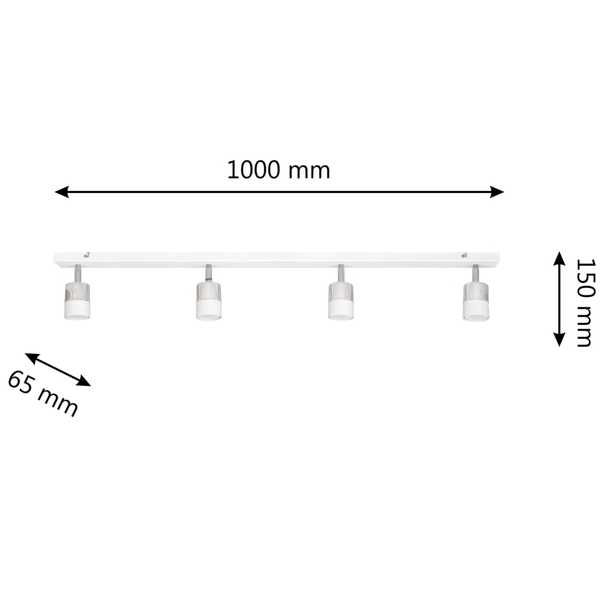 LED-Strahler TUBSSON 4xGU10/4,8W/230V weiß/glänzendes Chrom