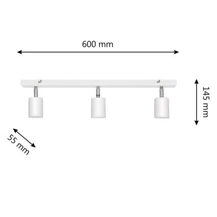 LED-Strahler TUNE 3xGU10/4,8W/230V weiß