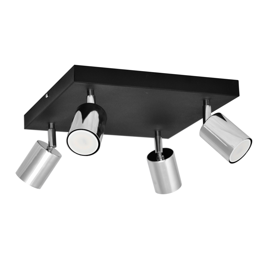 LED-Strahler TUNE 4xGU10/4,8W/230V mattes Chrom/schwarz