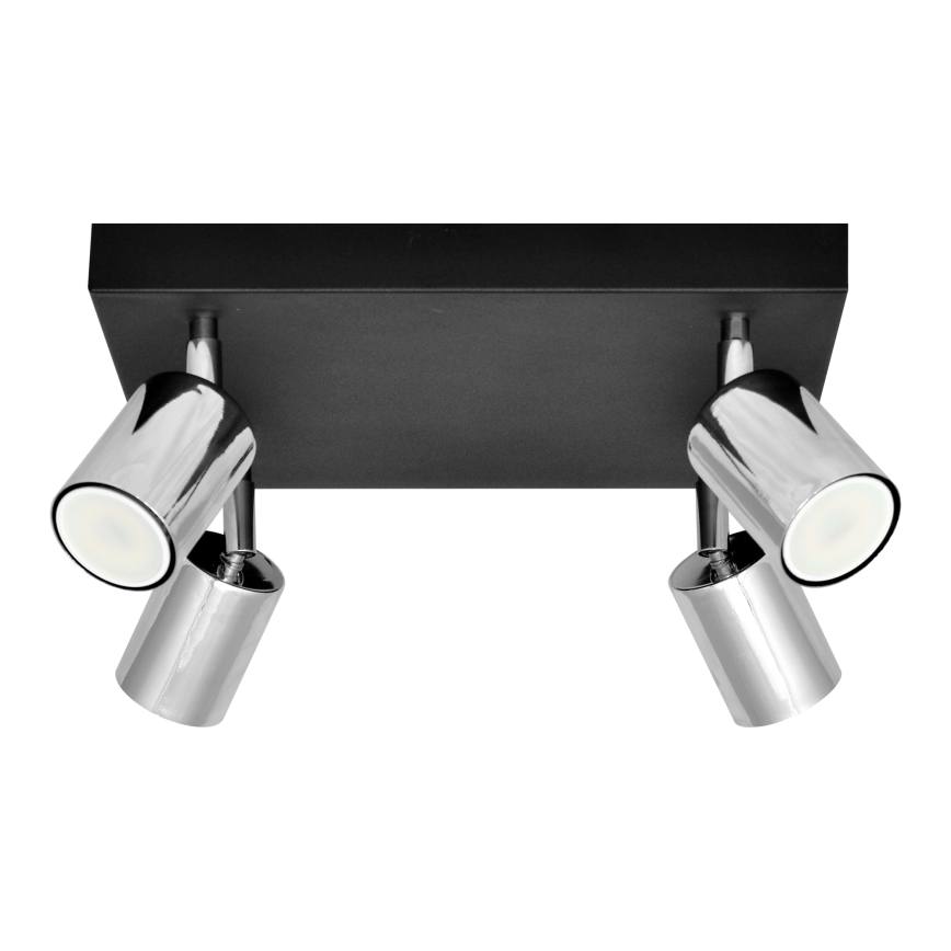 LED-Strahler TUNE 4xGU10/4,8W/230V mattes Chrom/schwarz