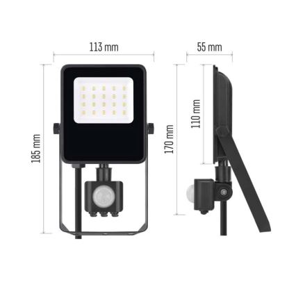 LED-Strahler mit Sensor VISIO LED/10W/230V 4000K IP65