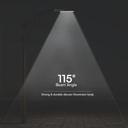 LED Straßenlaterne mit Dämmerungssensor SAMSUNG CHIP LED/100W/230V 4000K IP65 grau