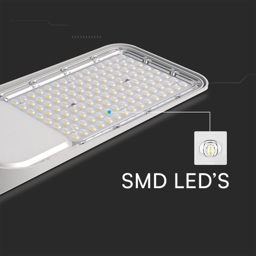 LED Straßenlaterne mit Dämmerungssensor SAMSUNG CHIP LED/100W/230V 4000K IP65 grau
