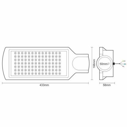 LED-Straßenlaterne LED/100W/170-400V IP65