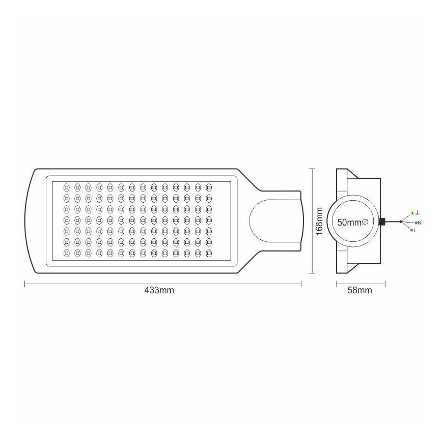 LED-Straßenlaterne LED/100W/170-400V IP65