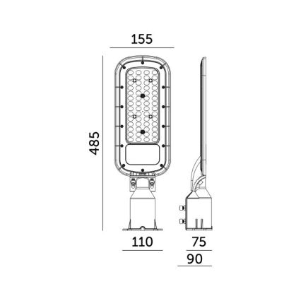 LED-Straßenleuchte BRELUXO LED/100W/230V 4000K IP65
