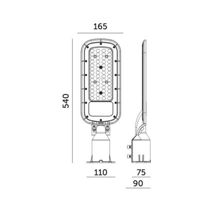 LED-Straßenleuchte BRELUXO LED/150W/230V 4000K IP65