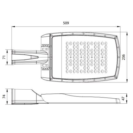 LED-Straßenleuchte NOVUM PLUS LED/100W/230V IP65