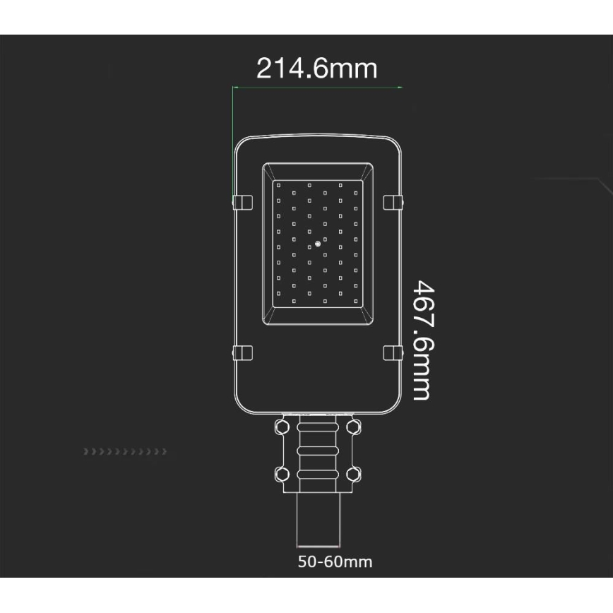 LED-Straßenleuchte SAMSUNG CHIP LED/50W/230V 4000K IP65