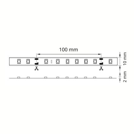 LED-Streifen 5m LED/10W/12V IP20 weiß