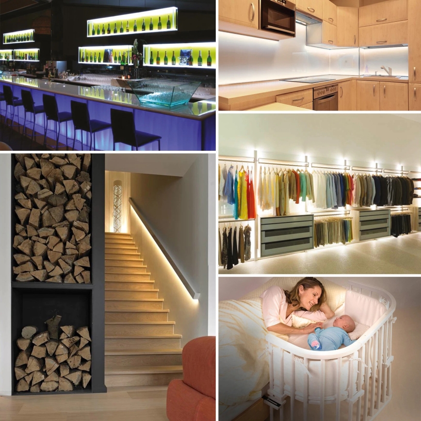 LED-Streifen mit Bewegungssensor 1m LED/2,4W/6V 4xAAA 3000K