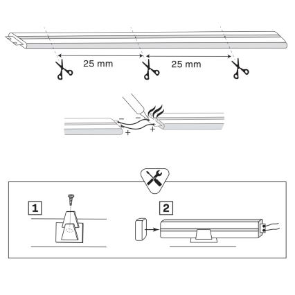 LED-Streifen NEON 5 m LED/23W/12V IP65 grün