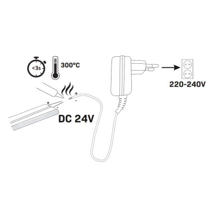 LED-Streifen NEON 5m LED/40W/24V rosa IP65