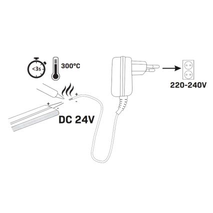 LED-Streifen NEON 5m LED/48W/24V 4000K IP65