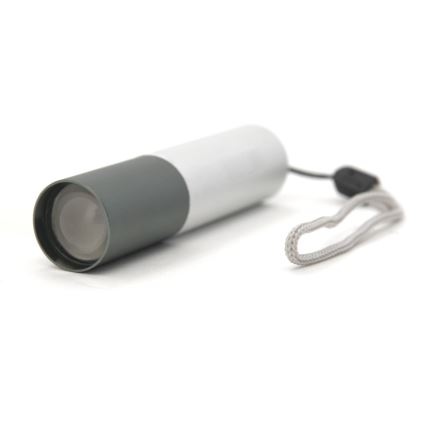 LED-Taschenlampe LED/400mAh weiß/grau